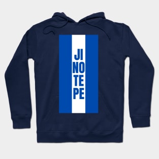 Jinotepe City in Nicaraguan Flag Colors Vertical Hoodie